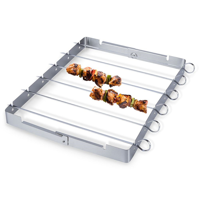 BBQ Skewers Steel with Stand 7 pcs