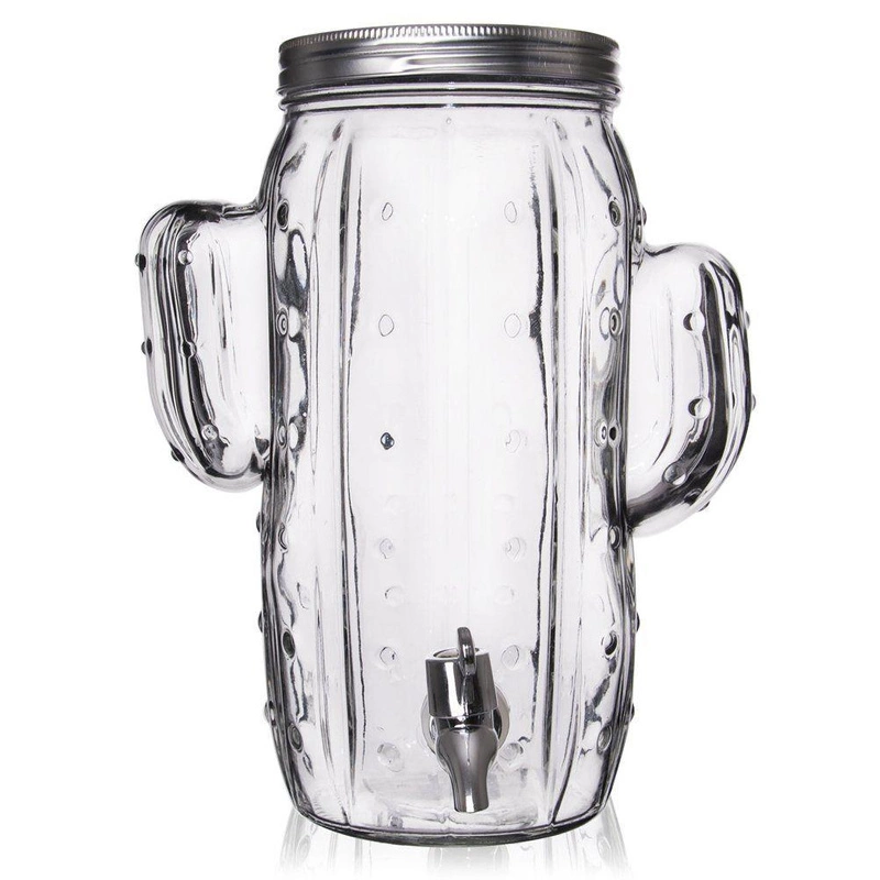 Getränkespender Glas Zapfhahnflasche mit Zapfhahn Gläser Trinkgläser 4 L