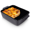 Casserole Dish Ceramic Black 21.5x14x6 cm, 800 ml
