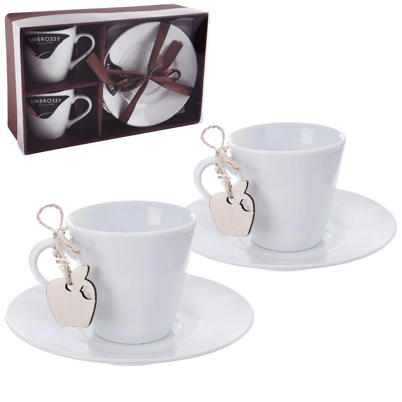 ORION Cup for coffee ESPRESSO porcelain white 90 ml 2 pcs