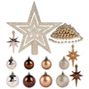 Kugeln Christbaumkugeln Christbaumschmuck Tannenbaumkugeln Weihnachtsdeko Weihnachtskugeln bruchfest Gold 45er-Set