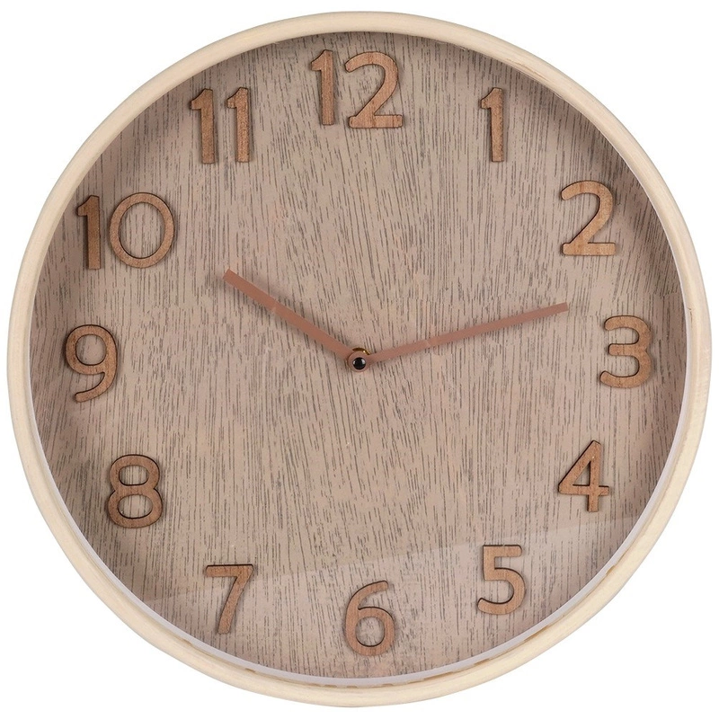 Wanduhr Uhr Zimmeruhr beige 38 cm