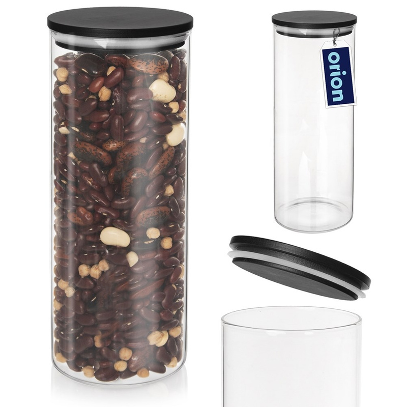 Dry Food Storage Container Glass with Lid and Gasket 1.2 l