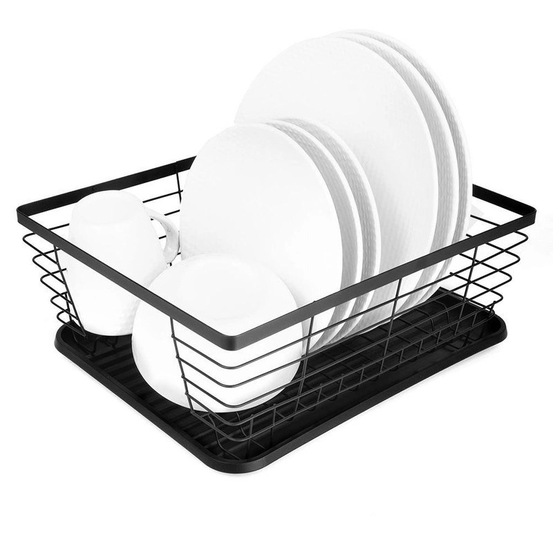 ORION Draining board for cookwares BLACK drainer 36x30x14,5 cm