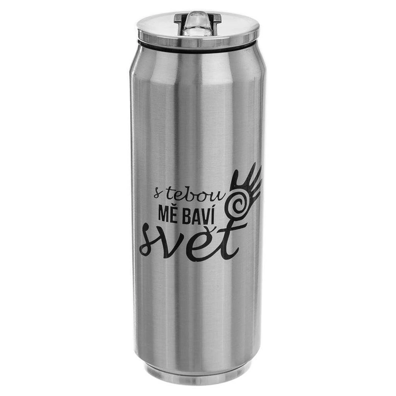 ORION Thermal mug flask CAN silver 0,5L
