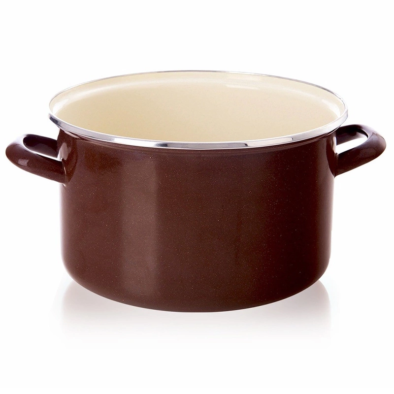Pot Enamel BROWN 26 cm, 6.5 l