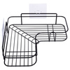Shower Shelf Metal Black Adhesive 26.5x26.5x6.5 cm