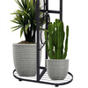 Blumenständer Blumentreppe Pflanzenständer Blumensäule Pflanzensäule Blumenregal für Blumentöpfe aus Metall schwarz 4 Etagen 81,5 cm