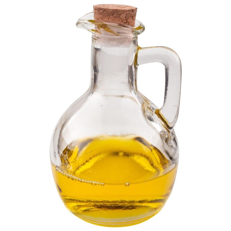 Glasflasche für Olivenöl Essig mit Ausgießer und Korkverschluss 150 ml