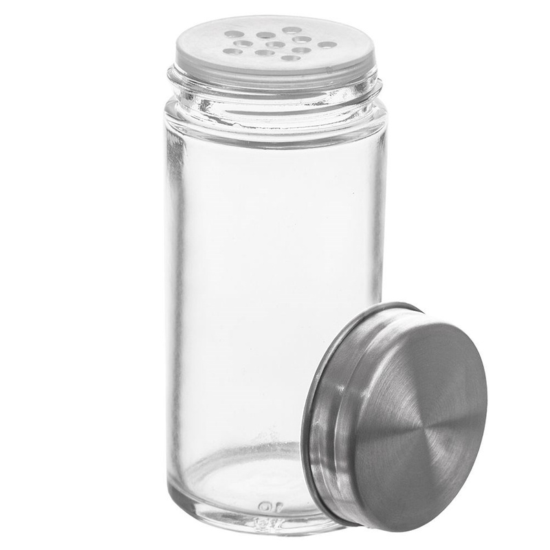 Pojemnik szklany na przyprawy z dozownikiem słoik słoiczek solniczka przyprawnik do przypraw 